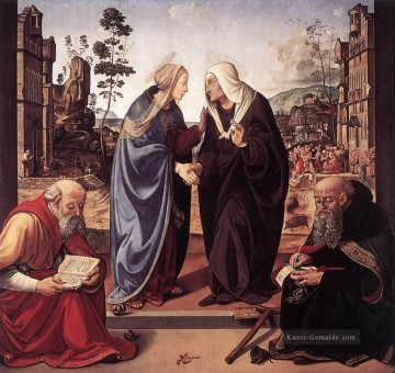  Piero Maler - Die Heimsuchung mit Sts Nicholas und Anthony 1489 Renaissance Piero di Cosimo